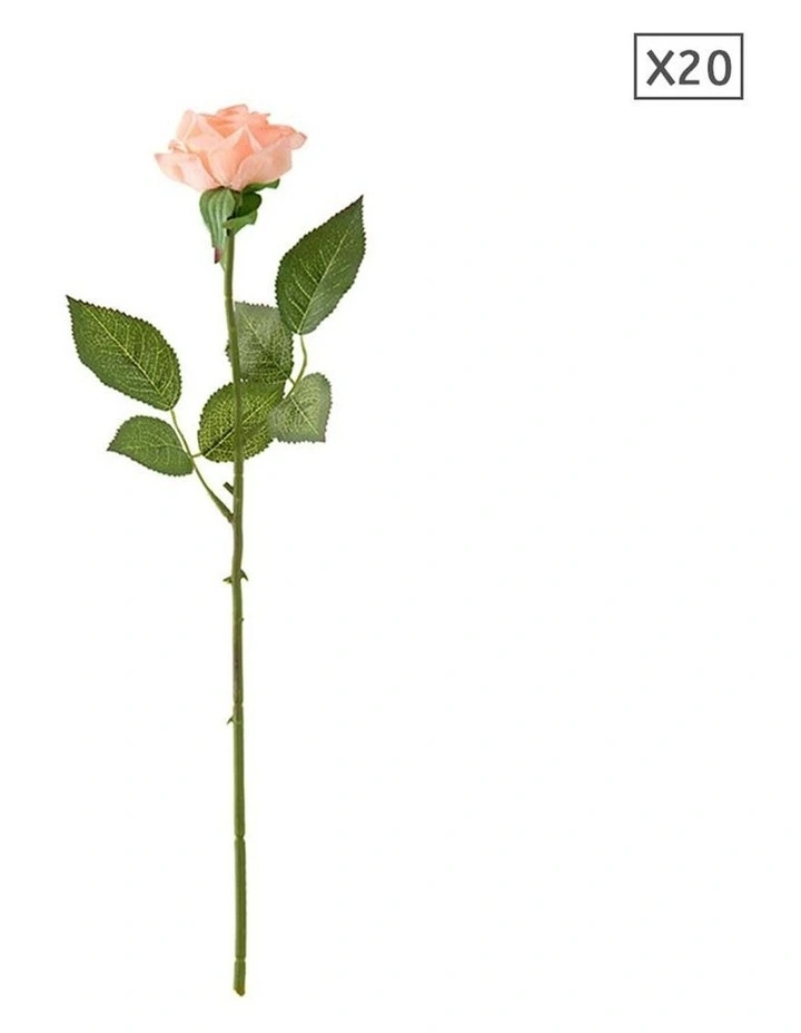 SOGA 20pcs Artificial Silk Flower Fake Rose Bouquet Table Decor Champion image 1