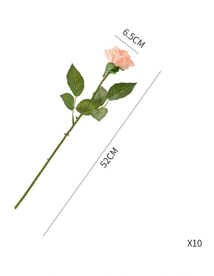 SOGA 20pcs Artificial Silk Flower Fake Rose Bouquet Table Decor Champion image 2