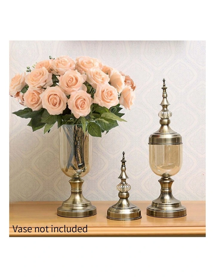 SOGA 20pcs Artificial Silk Flower Fake Rose Bouquet Table Decor Champion image 3