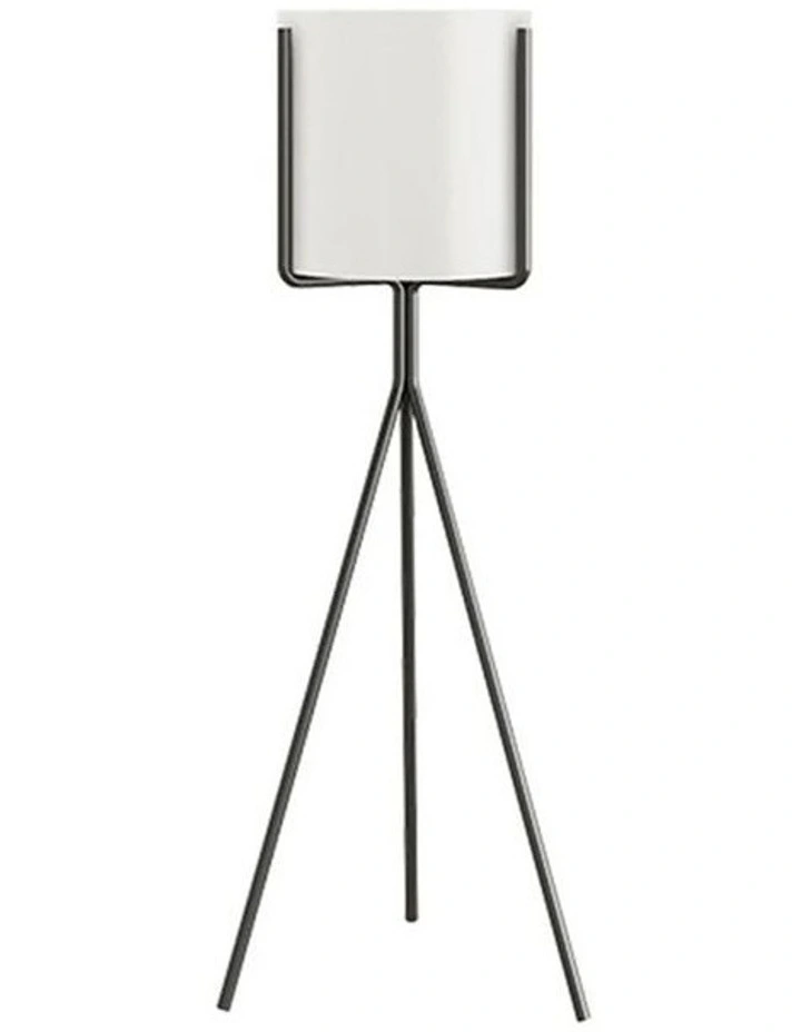 SOGA 70cm Tripod Flower Pot Plant Stand with White Flowerpot Holder Rack Indoor image 1