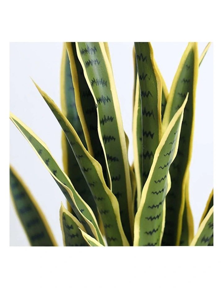 SOGA 4 Pack Yellow Edge Tiger Piran Artificial Plant With Pot 70cm image 4
