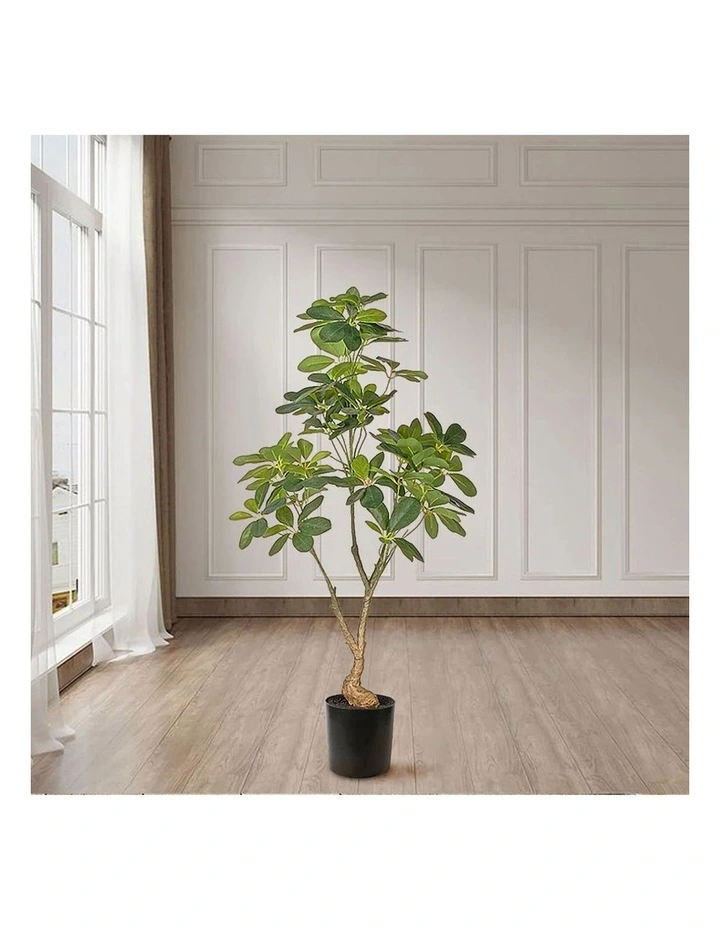 SOGA Schefflera Dwarf Umbrella Artificial Tree 120cm image 3