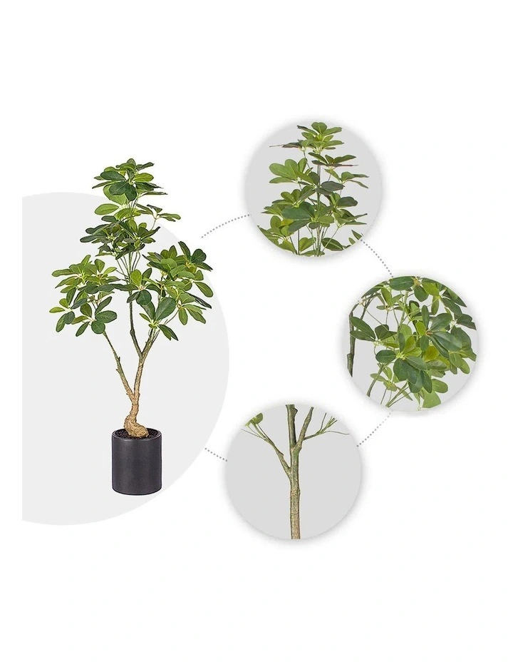 SOGA Schefflera Dwarf Umbrella Artificial Tree 120cm image 4