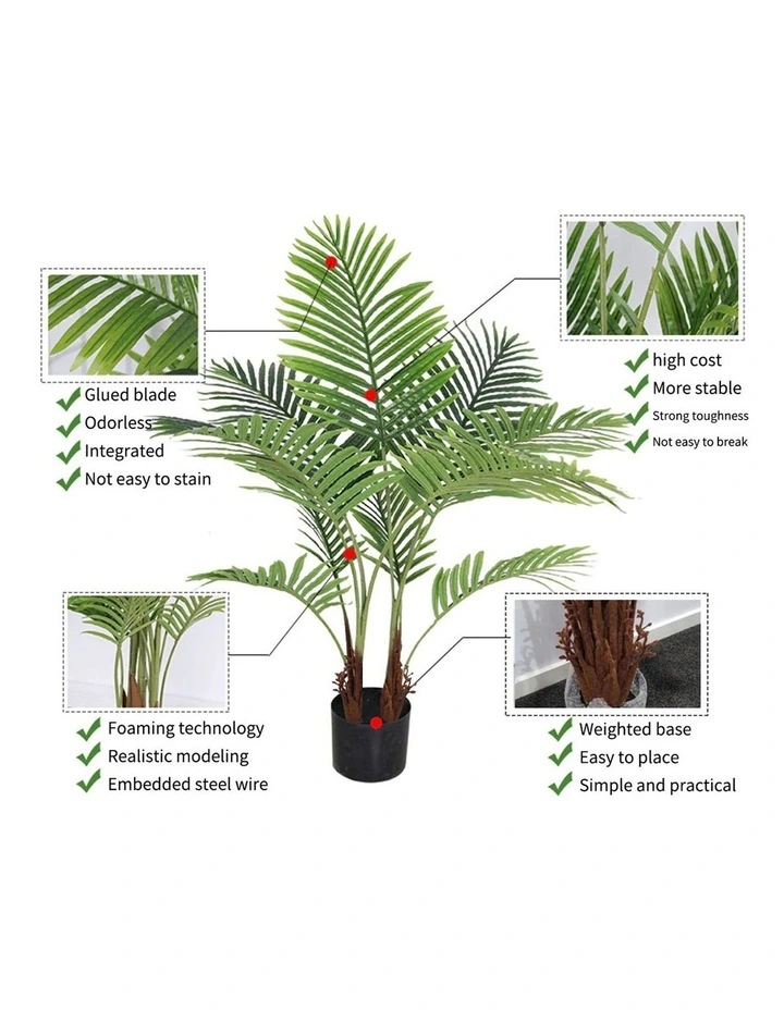 SOGA 2 Pack Swallowtail Sunflower Artificial Tree 180cm image 4