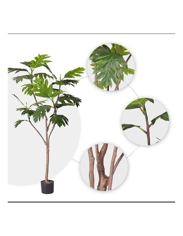 SOGA 2 Pack Split Leaf Philodendron Artificial Tree 180cm image 4