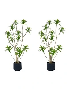 SOGA 2 Pack Artificial Lily Bamboo Tree 150cm