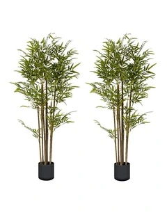 SOGA 2 Pack Lucky Bamboo Artificial Plant 120cm