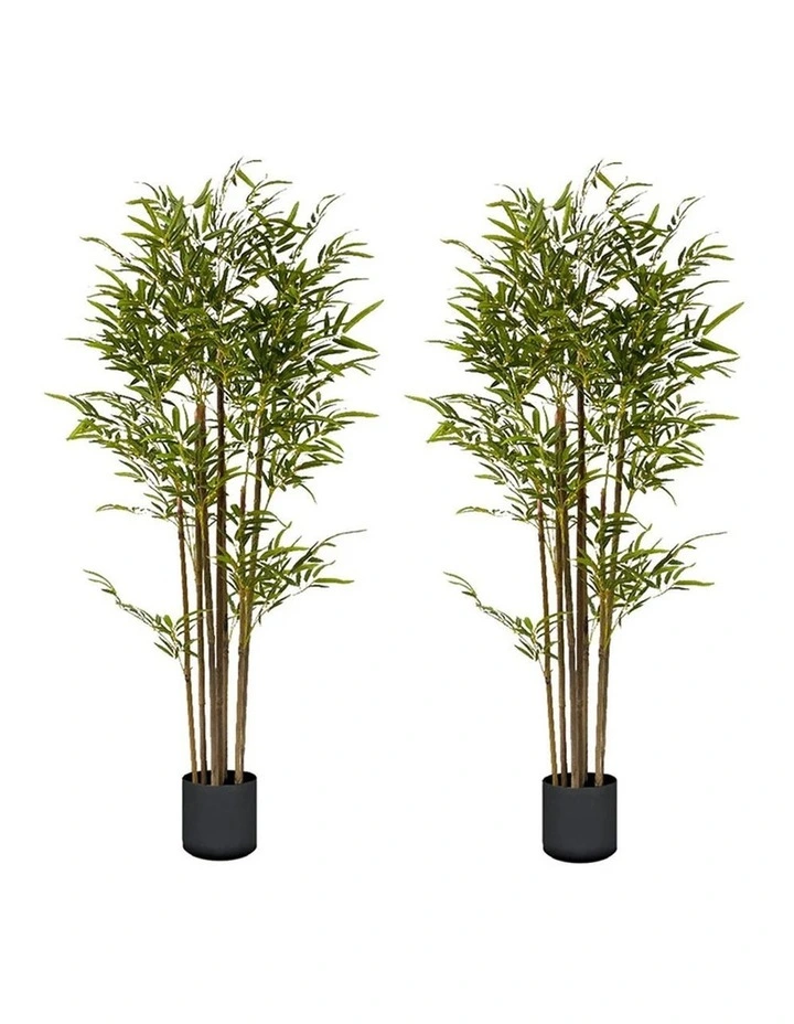 SOGA 2 Pack Lucky Bamboo Artificial Plant 120cm image 1