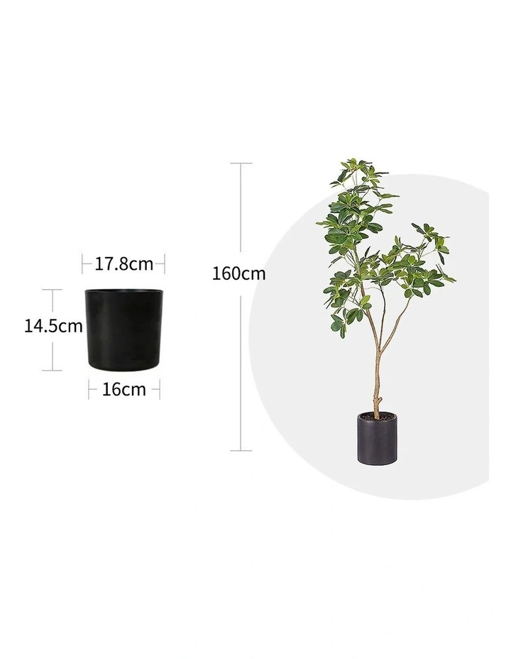 SOGA 2 Pack Schefflera Artificial Tree 160cm image 2