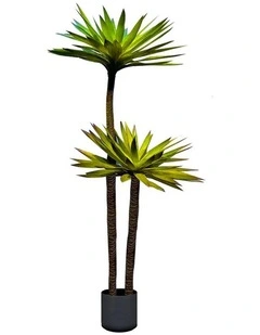 SOGA Yucca Artificial Tree 2 Branches 150cm