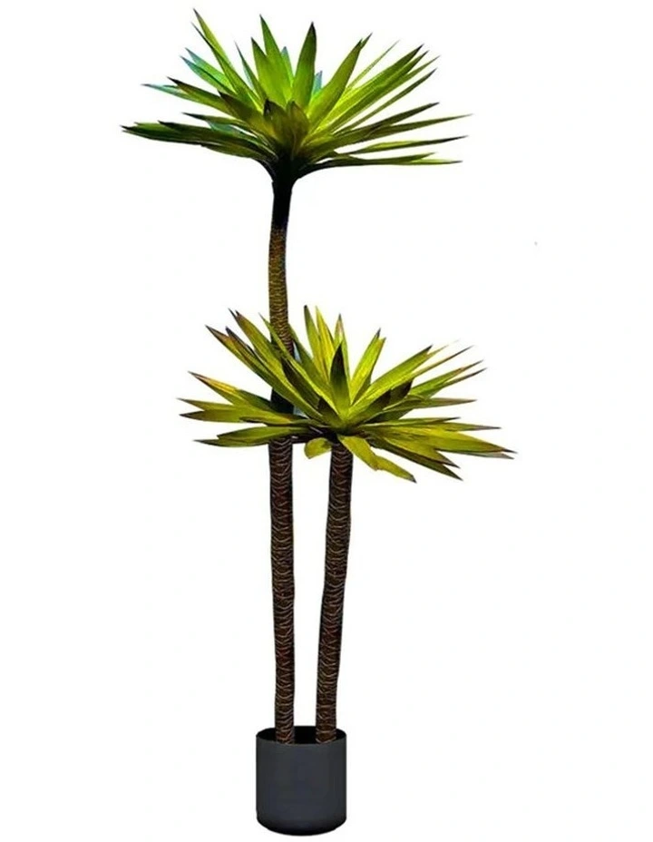 SOGA Yucca Artificial Tree 2 Branches 150cm image 1