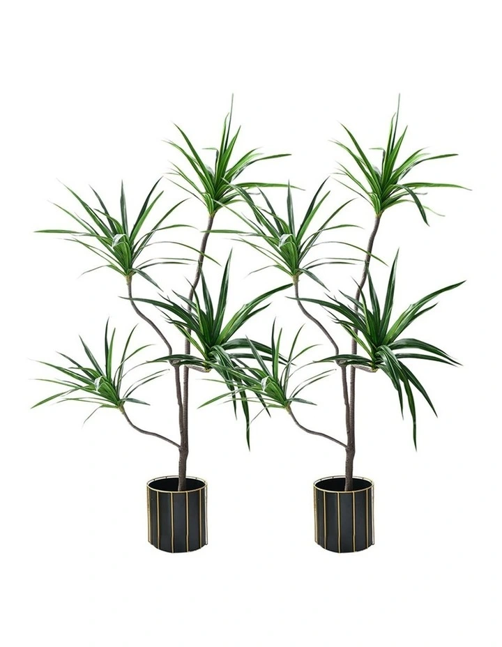 SOGA 2 Pack Dracaena Brazilian Iron Artificial Tree 180cm image 1