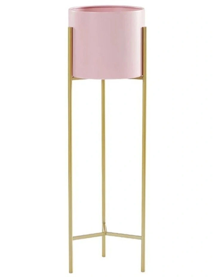 SOGA 60cm Gold Metal Plant Stand 2 Tier Flower Pot Display Rack Pink image 1