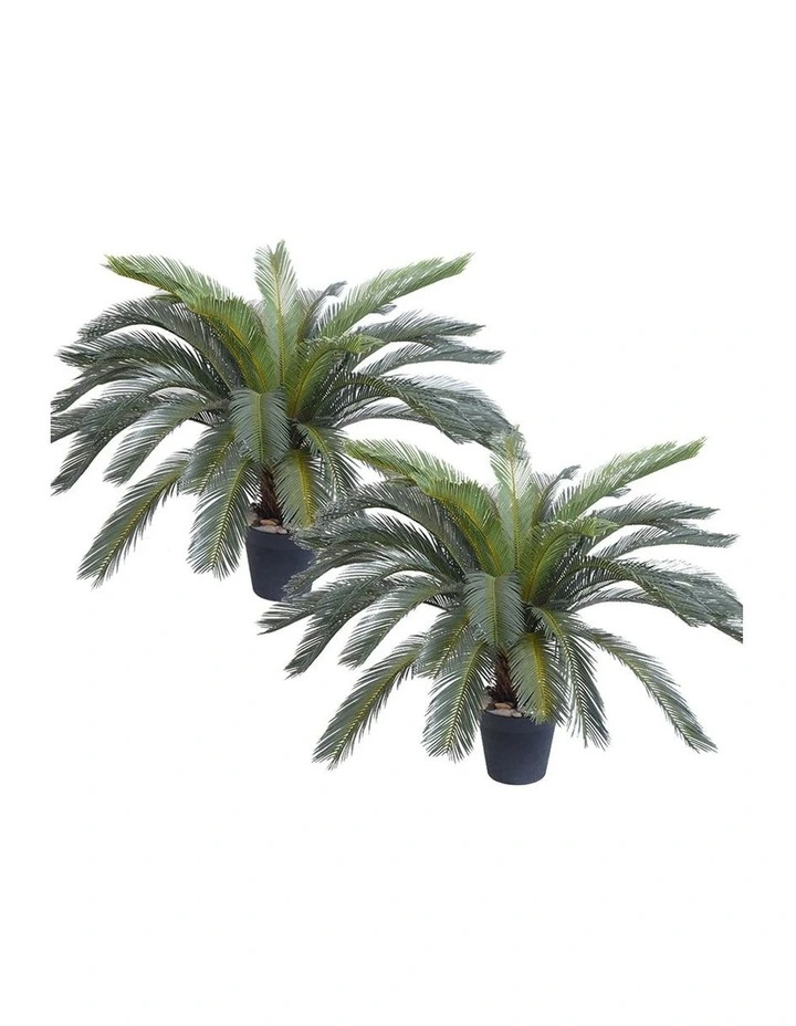 SOGA 2 Pack Cycas Revoluta Sago Palm Artificial Plant 155cm image 1