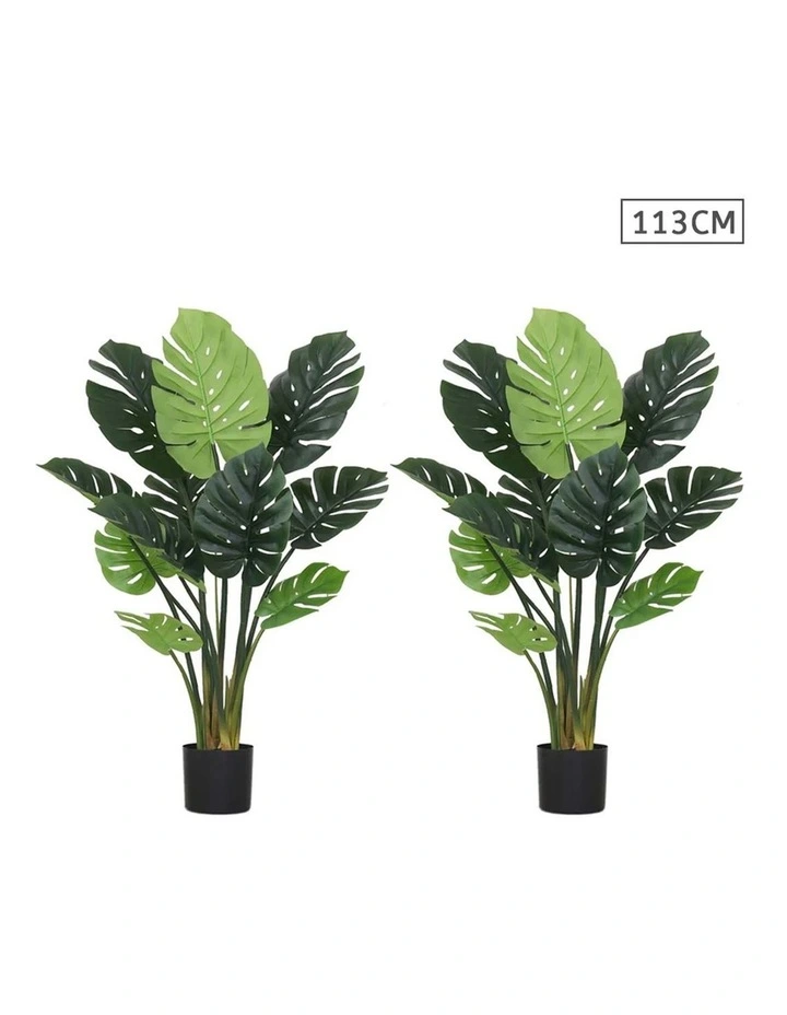 SOGA 2 Pack Turtle Back Artificial Plant 113cm image 1