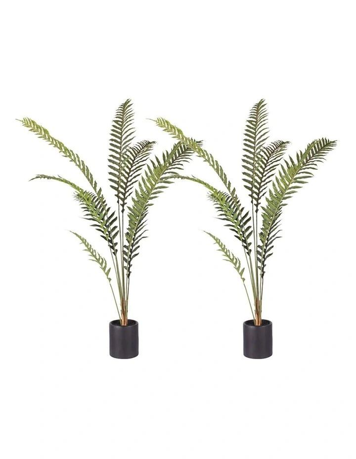 SOGA 2 Pack Hares Foot Fern Artificial Plant 180cm image 1