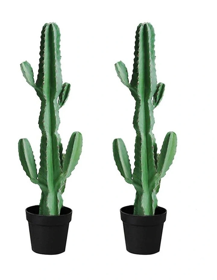 SOGA 2X 105cm Artificial Cactus Tree 6 Heads Indoor Plant Decor image 1