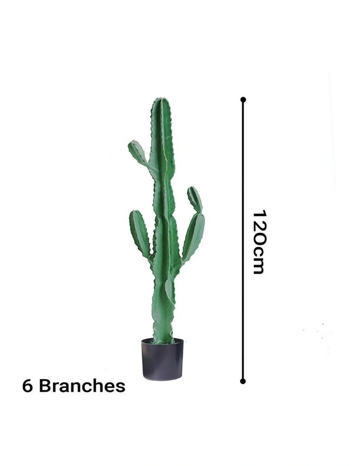 SOGA 2 Pack Cactus Artificial Plant 120cm image 2