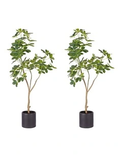 SOGA 2 Pack Schefflera Artificial Tree 120cm