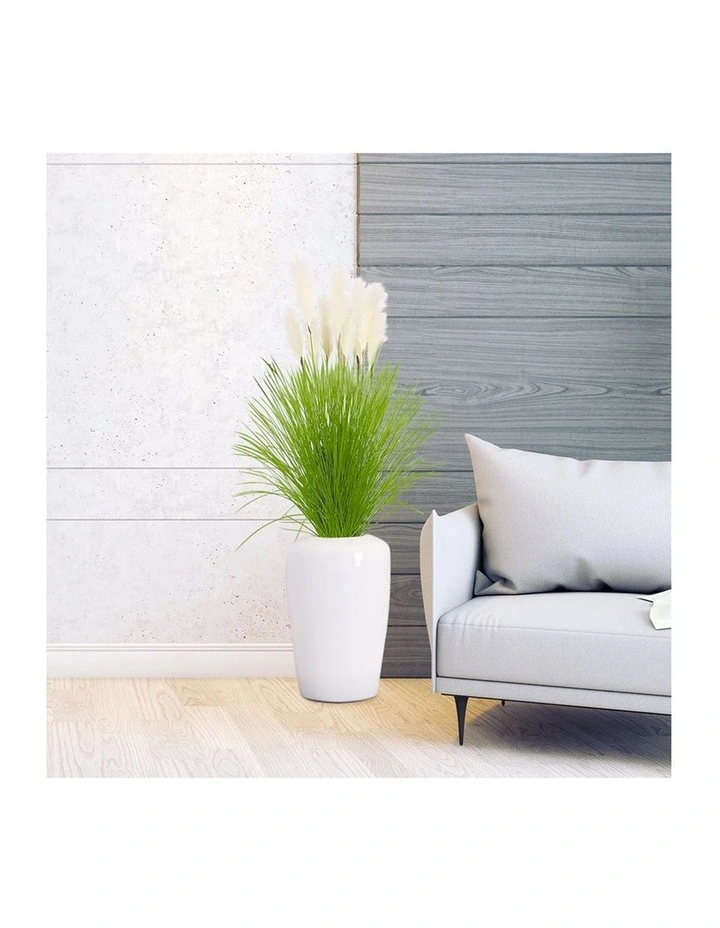 SOGA 2 Pack Green Pampas Bulrush Grass Artificial Plant 137cm image 3