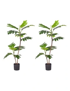SOGA 2X 90cm Artificial Split Leaf Philodendron Tree Indoor Plant Decor