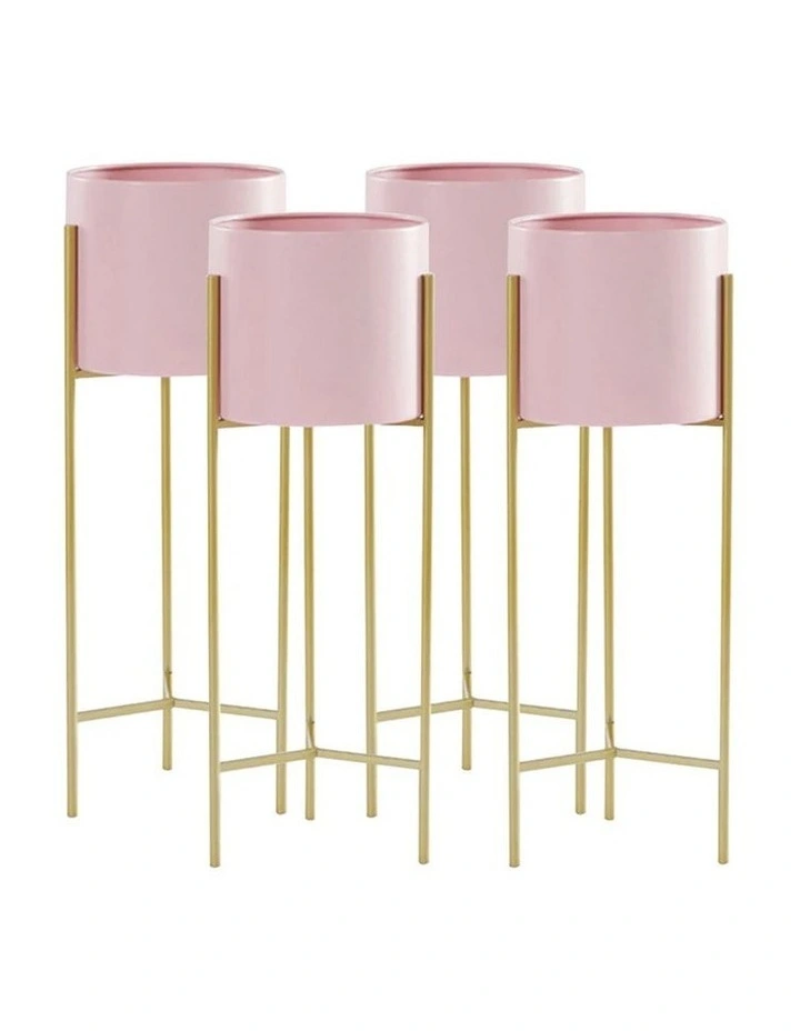 SOGA 4X 60cm Gold Metal Plant Stand 2 Tier Flower Pot Display Rack image 1