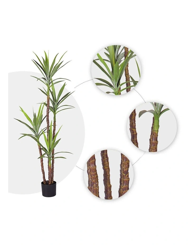 SOGA 2 Pack Dracaena Yucca Artificial Plant 180cm image 4