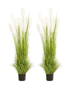 SOGA 2 Pack Reed Grass Artificial Plant 120cm