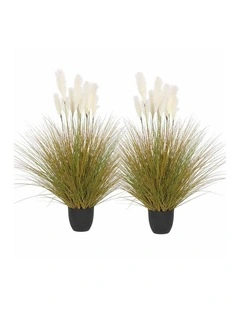 SOGA 2 Pack Pampas Reed Grass Artificial Plant 137cm
