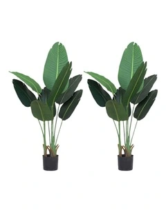 SOGA 2 Pack Traveler Banana Artificial Plant 120cm