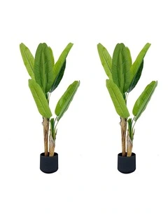 SOGA 2 Pack Artificial Banana Bird Of Paradise Tree 160cm
