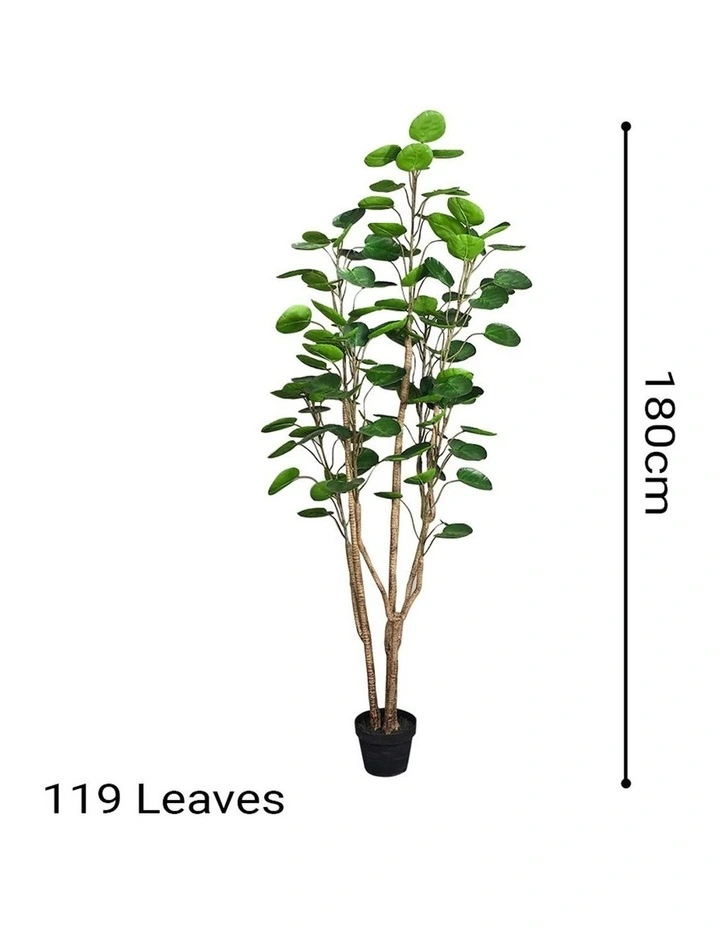 SOGA 2 Pack Polyscias Pocket Money Artificial Plant 180cm image 2