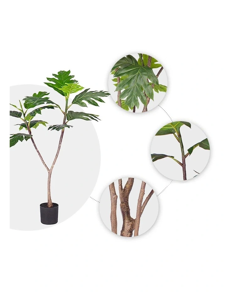SOGA 2 Pack Split Leaf Philodendron Artificial Tree 90cm image 4