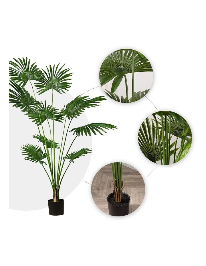 SOGA 4 Pack Fan Palm Artificial Plant 180cm image 3