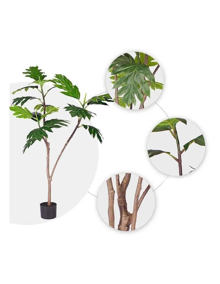 SOGA Split Leaf Philodendron Artificial Tree 120cm image 4