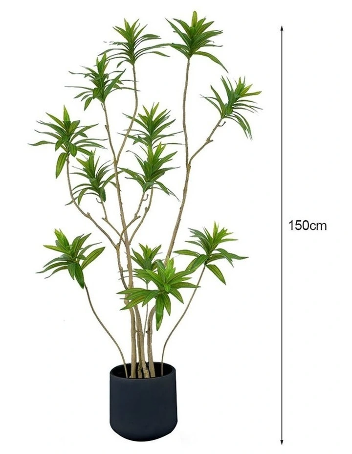 SOGA Artificial Lily Bamboo Tree 12 Branches 150cm image 6
