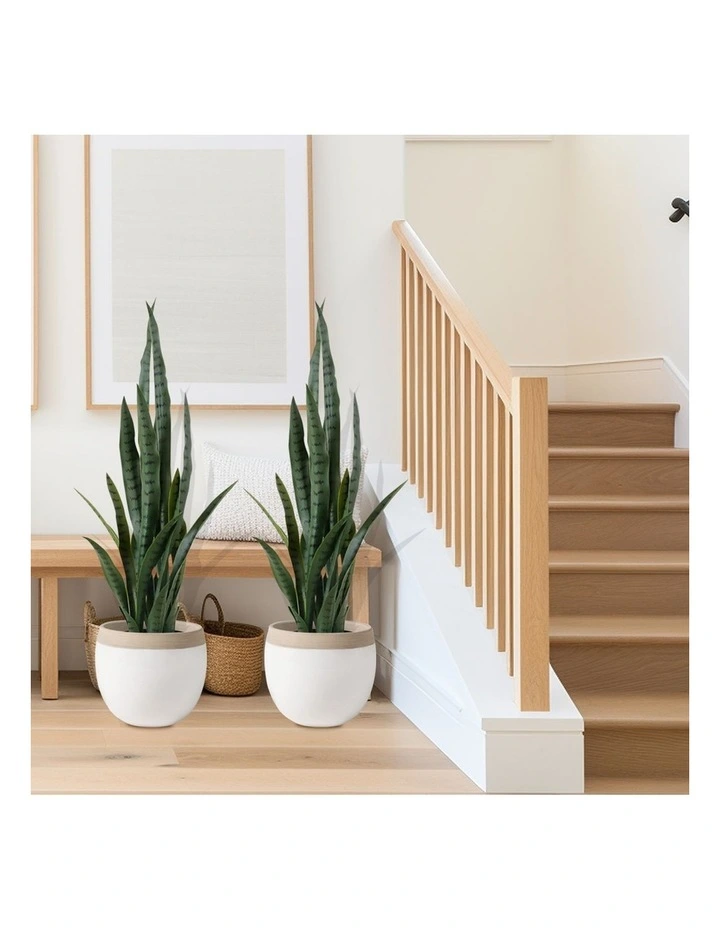 SOGA 2 Pack Green Snake Sansevieria Artificial Plant 95cm image 5