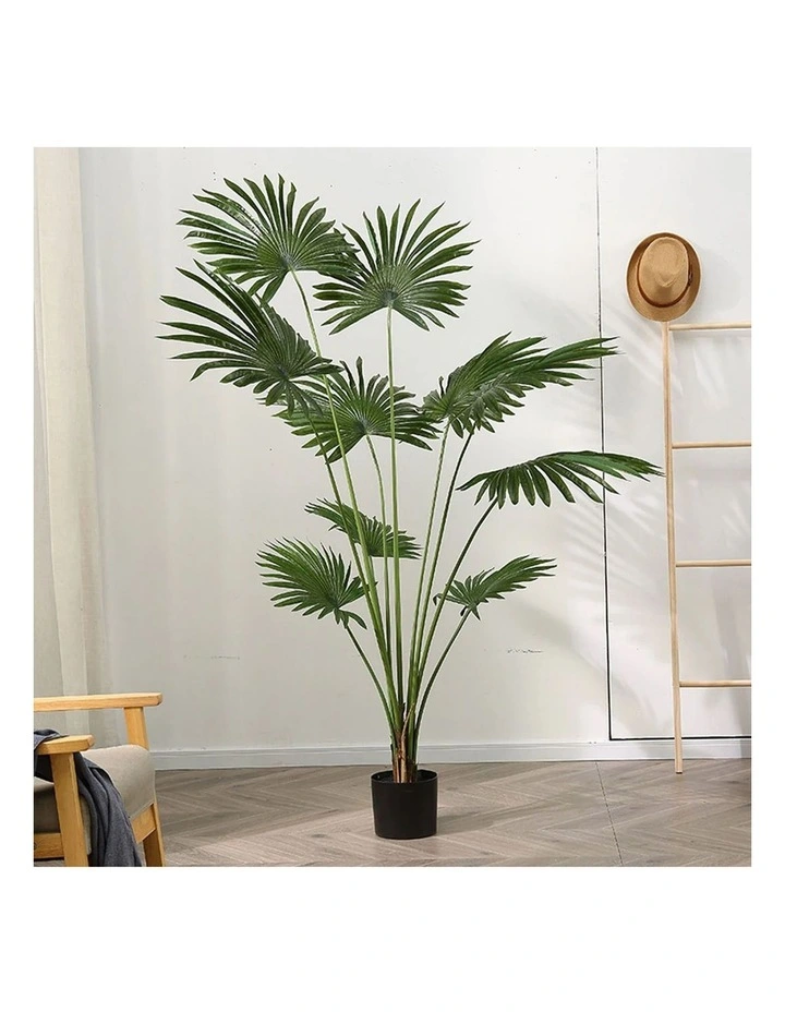 SOGA 2 Pack Fan Palm Artificial Plant 180cm image 3