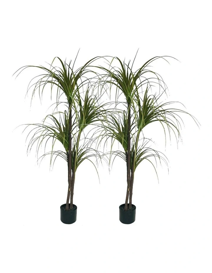 SOGA 2 Pack Dragon Blood Artificial Tree 150cm image 1