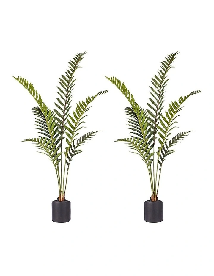 SOGA 2 Pack Hares Foot Fern Artificial Plant 150cm image 1