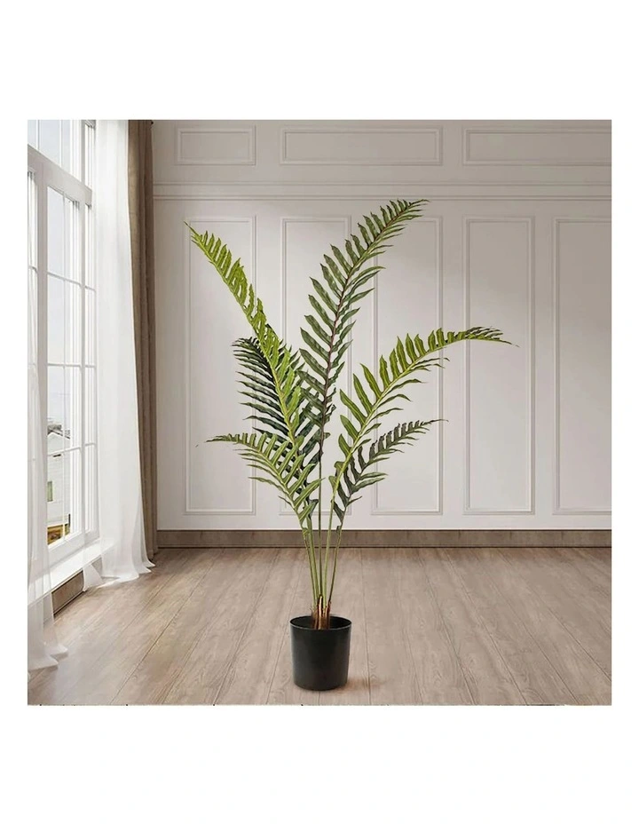 SOGA 2 Pack Hares Foot Fern Artificial Plant 150cm image 3