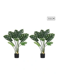 SOGA 2 Pack Turtle Back Artificial Plant With Pot 93cm