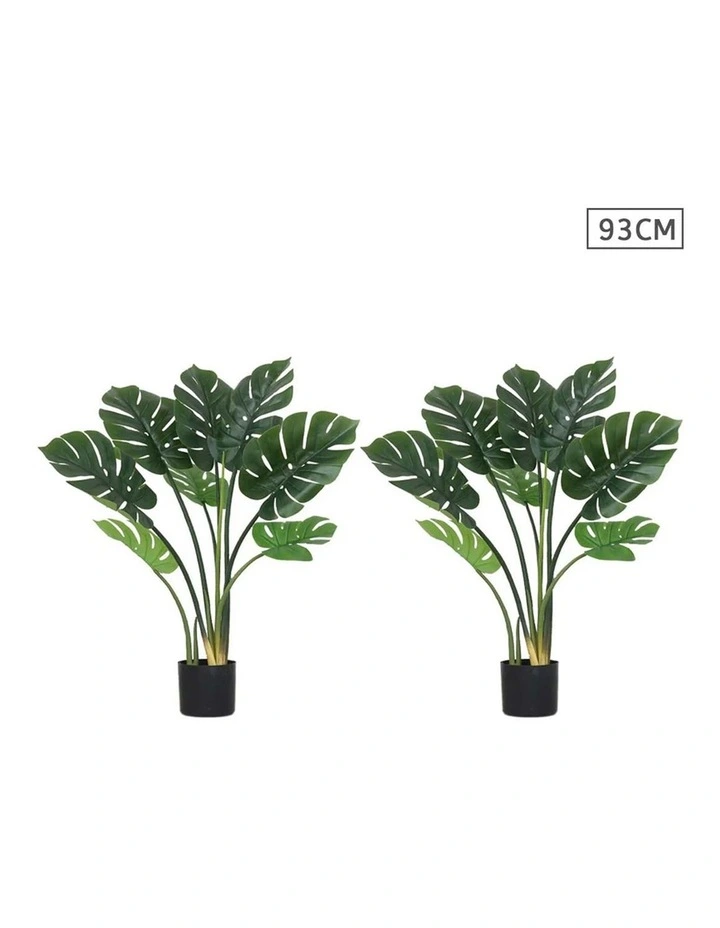 SOGA 2 Pack Turtle Back Artificial Plant With Pot 93cm image 1