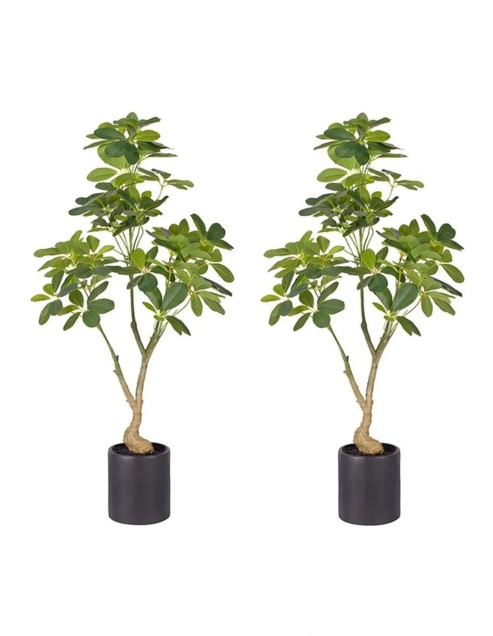 SOGA 2 Pack Artificial Plant With Pot Set 80cm image 1