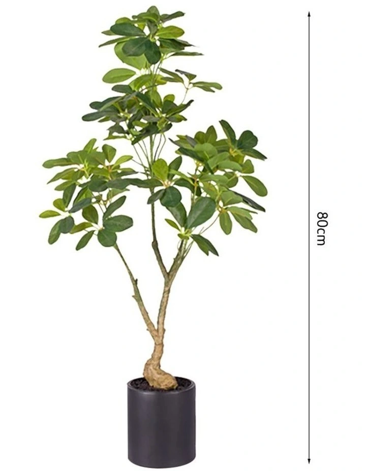 SOGA 2 Pack Artificial Plant With Pot Set 80cm image 3