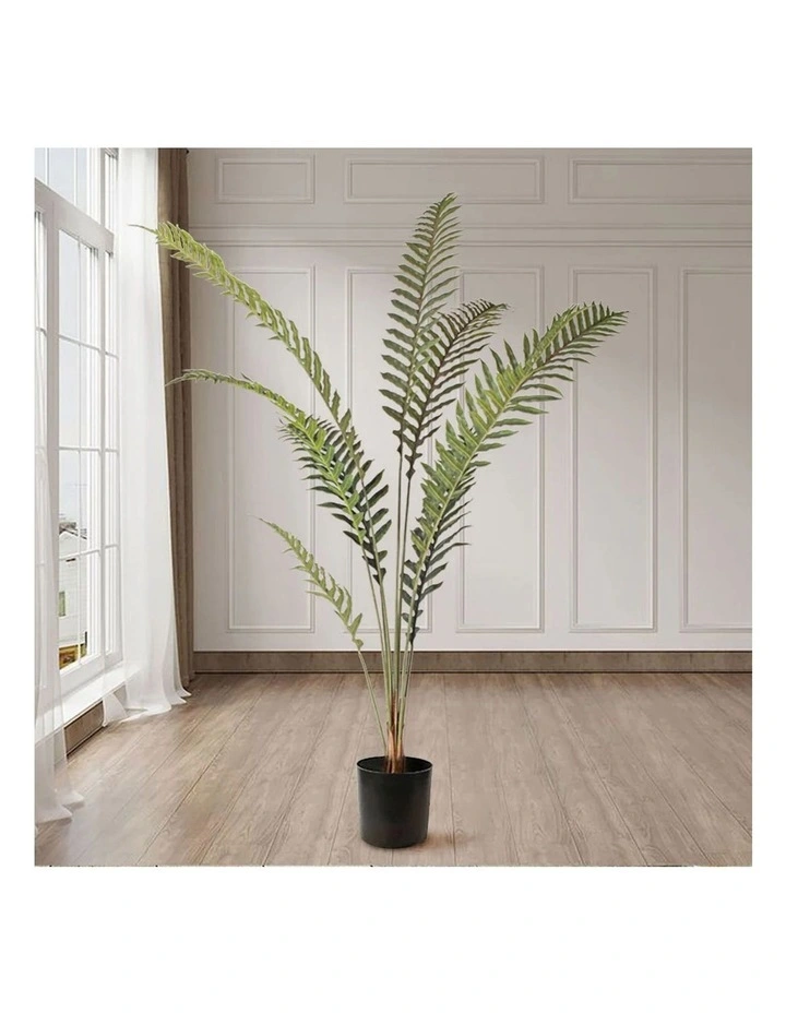 SOGA 2 Pack Hares Foot Fern Artificial Plant 210cm image 3