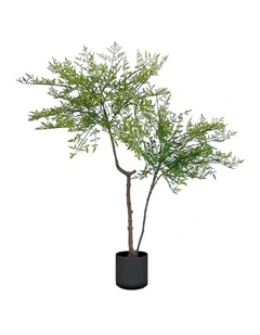 SOGA 2 Pack Nandina Heavenly Bamboo Artificial Tree 120cm