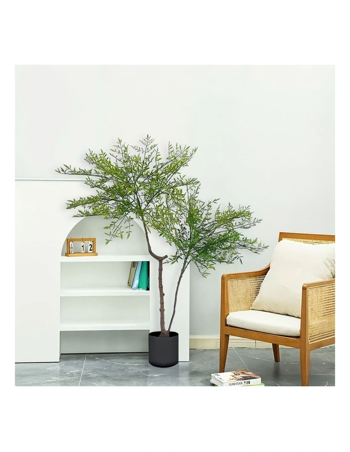 SOGA 2 Pack Nandina Heavenly Bamboo Artificial Tree 120cm image 3