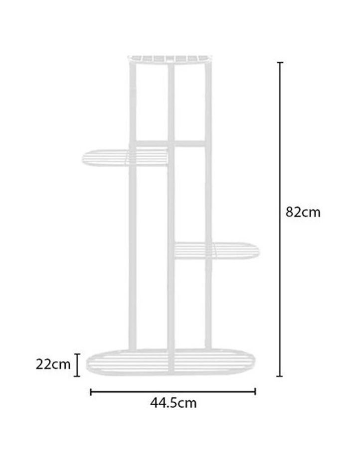 SOGA 2X 4 Tier 5 Pot White Plant Rack image 6