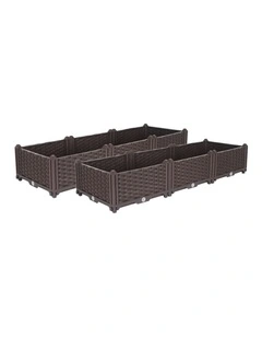 SOGA 2X 120cm Raised Planter Box Vegetable Herb Flower Outdoor Plastic Plants Garden Bed